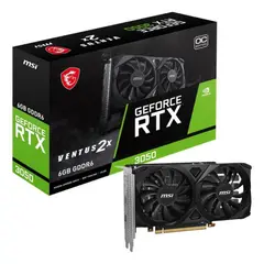 MSI - Tarjeta Geforce Nvidia Rtx 3050 Ventus 2x 6gb Oc Gddr6