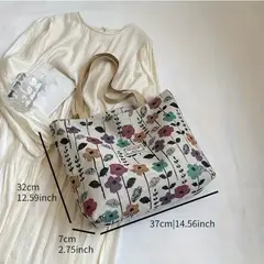 FRIOLENTA - Tote Bag Bolso Flores Morral Bolsa Ecologica