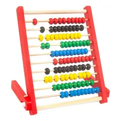 GENERICO - Abaco Madera Infantil Didáctico Suma Resta Matematicas