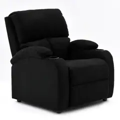 ELITE LIVING - SILLA RECLINABLE PUSH ARM AMBER NEGRO MICROF
