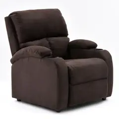 ELITE LIVING - SILLA RECLINABLE PUSH AMBER CHOCOLATE MICROFIBRA
