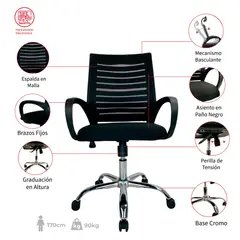 MUEBLESYA - Silla De Escritorio y Oficina El Zulia Básica Funcional