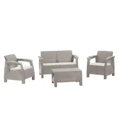 PLASTICOS MQ - Juego De Sala Ferr Comfort Taupe