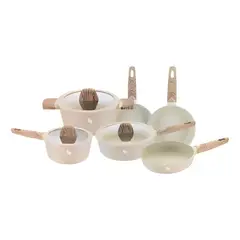 SCHAFFHAUSEN - Ollas Mármol Antiadherente 9pcs Cocina Completa