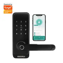 SEGUREX - Cerradura Inteligente Digital H15B Negro Mate Tuya Smart