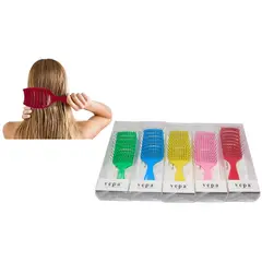 MAZUGI - Cepillo Para El Pelo Tipo Esqueleto Cuadrado Varios Colores