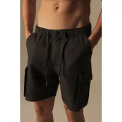 ILOT - BERMUDA RIVIERA CARGO FIT CLÁSICO EN LINO MARCA BH57052