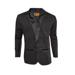 MODA EN CIRCUITO - Chaqueta Tipo Bleiser en Dril Para Hombre CON CODERAS GRIS