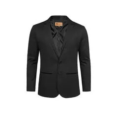 MODA EN CIRCUITO - Chaqueta Tipo Bleiser en Dril Para Hombre CON CODERAS GRIS