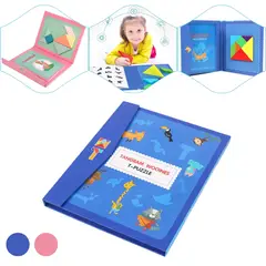 GENERICO - Rompecabezas Magnético Tangram Pensamiento Matemático Rosa