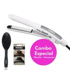 CONAIR - Plancha Alisadora + Cepillo Ovalado + Caimanes by
