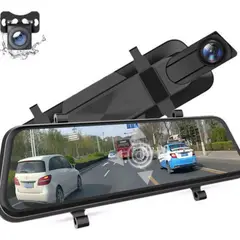 MILOPTS - Espejo Retrovisor Carro Cámara Seguridad Táctil DVR 1080p HD