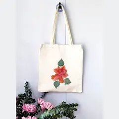 REGALA CON ARTE - Tote Bags Flor de Cayena Bolsa de Tela