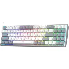 REDRAGON - Teclado Mecánico Gamer Pollux K628 WG RGB Interruptores Rojos