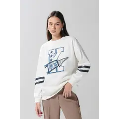 KOAJ - Buzo cuello redondo oversize para mujer MUJER