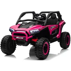 BEBESUNITA - Carro Moto Electrico 24V Niño Ctrol Llta Caucho Color Fucsia