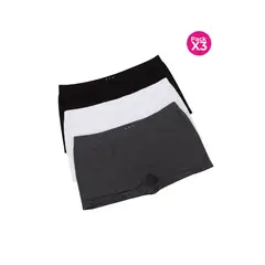 LILI PINK - Paquete x3 bóxer sin costuras laterales talle bajo
