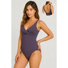 LILI PINK - Vestido de baño en microfibra enterizo