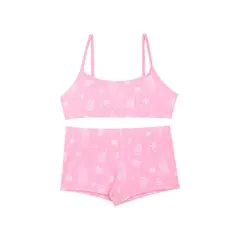 LILI PINK - Vestido de baño dos piezas para niña en microfibra
