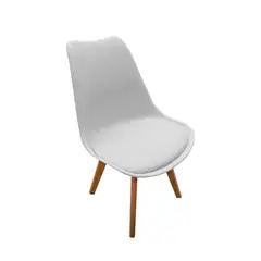 STAY ELIT - SET DE 2 SILLAS MINIMALISTAS ACOJINADAS TIPO EAMES COLOR BLANCO