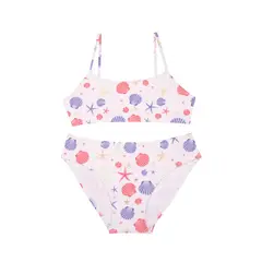 LILI PINK - Vestido de baño dos piezas en microfibra para niña