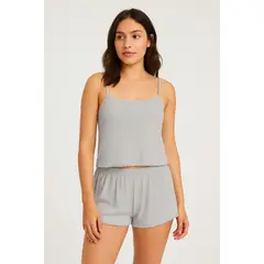 LILI PINK - Conjunto de pijama cómoda con tiras