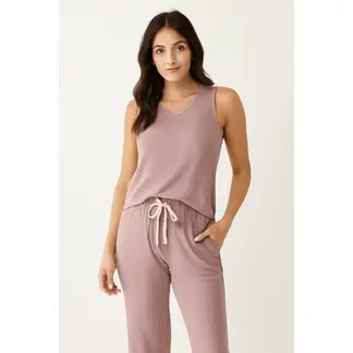LILI PINK - Conjunto pijama con cuello redondo de 2 piezas