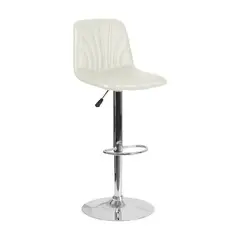 GENERICO - Silla Bar Butaco Alta Giratoria Pvc Barra Cocina Refmercedes Blanca