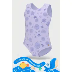 LILI PINK - Vestido de baño entero en microfibra para niña