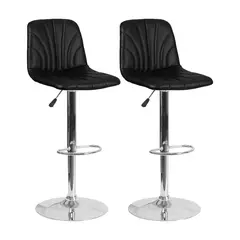 DIMATEX LEON - Set x2 Silla Bar Butaco Alta Giratoria Pvc Barra Cocina Refmercedes