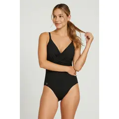 LILI PINK - Vestido de baño enterizo con material en microfibra