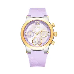 LOIX - Reloj mujer LA1143-5 Lila con plataeado bisel dorado tablero blanco