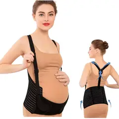 GENERICO - Faja Soporte Embarazo Con Tirantes Para Dolor De Espalda