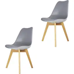 CORLEONE - 2 SILLAS COMEDOR SALA RESTAURANTE BASE ACOLCHADA TIPO EAMES