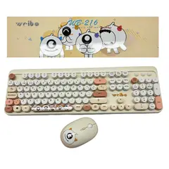 GENERICO - Combo Teclado Weibo Animado Mecanico Tecla Cambiable Wb216