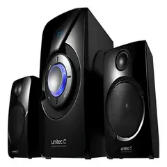 UNITEC - Parlante 21 Con Bluetooth U-sp-165b Color Negro 110v