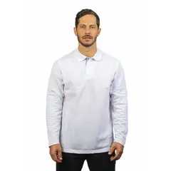 HAMER - Camibuso Tipo Polo Para Hombre Blanco