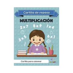 GENERICO - Cartilla de Repaso Multiplicación para Estudiar y Colorear para Niños