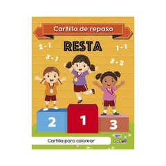 GENERICO - Cartilla de Repaso Resta para Estudiar y Colorear para Niños