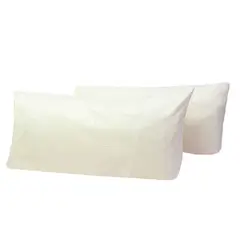 HOMETEX - PAR DE FUNDAS DE ALMOHADAS VAINILLA SOLOFONDO MICROFIBRA 5070
