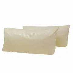HOMETEX - PAR DE FUNDAS DE ALMOHADAS ARENA SOLOFONDO MICROFIBRA 5070