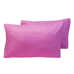 HOMETEX - PAR DE FUNDAS DE ALMOHADAS FUCSIA SOLOFONDO MICROFIBRA 5070