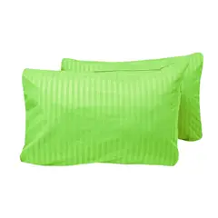 HOMETEX - PAR DE FUNDAS DE ALMOHADAS VERDE SOLOFONDO MICROFIBRA 5070