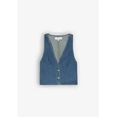 SCALPERS - Top crop denim Multicolor CHA44518BLUE
