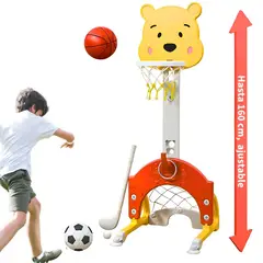 AMERICAN GENERICS - Centro Deporivo Infantil 4 En 1 Incluye Todos Los Accesorios
