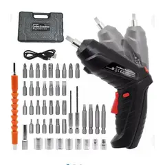 GENERICO - DESTORNILLADOR ATORNILLADOR INALAMBRICO + ESTUCHE