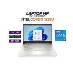 HP - PORTÁTIL 14-DQ5039LA / INTEL CORE I5 1235U / 16GB RAM / 1TB SSD / 14 FHD