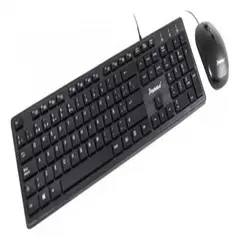 JANUS - Combo Teclado Mouse Alambrico K841+m377 Teclado Negro