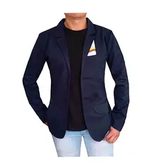 MODA EN CIRCUITO - Chaqueta Tipo Bleiser en Dril Para Hombre SIN CODERAS AZUL OSCURO