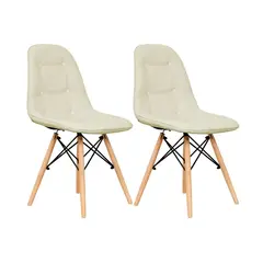 DIMATEX LEON - Set x2 Silla Decor Mueble Sala Comedor Dormitorio Refcarmen Beige